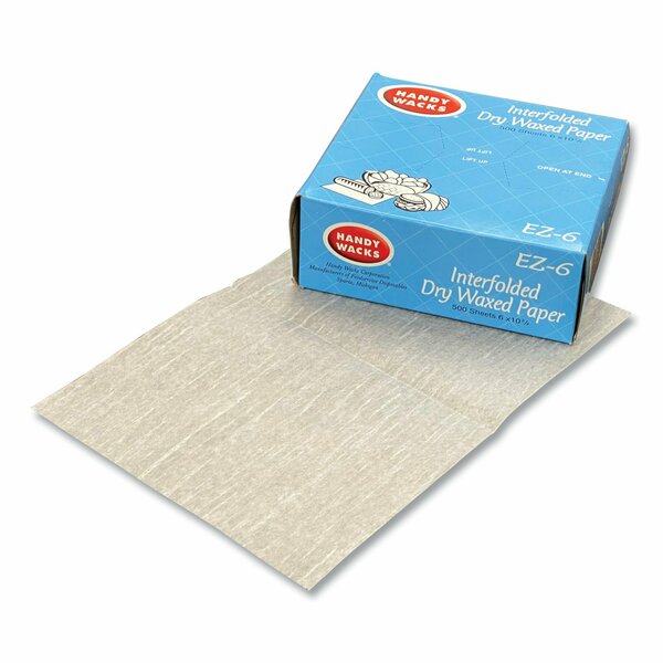 Handy Wacks Interfolded Dry Waxed Paper Deli Sheets, 10.75 x 6, 12PK EZ6